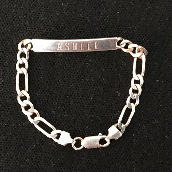 Sterling Silver “Ashlee” Personalized ID Bracelet - Picture 2 of 7